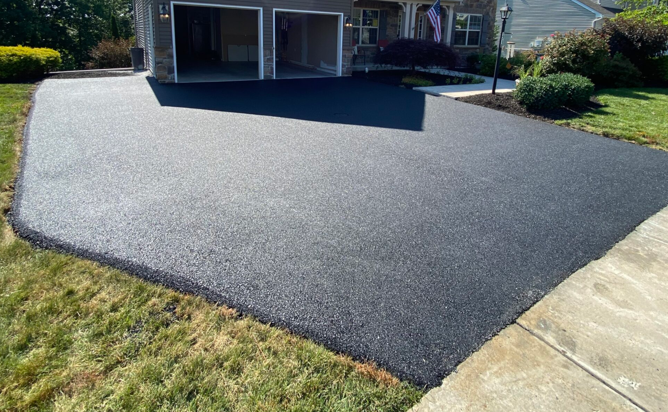 Freshly-paved driveway for a house in Camp Hill.