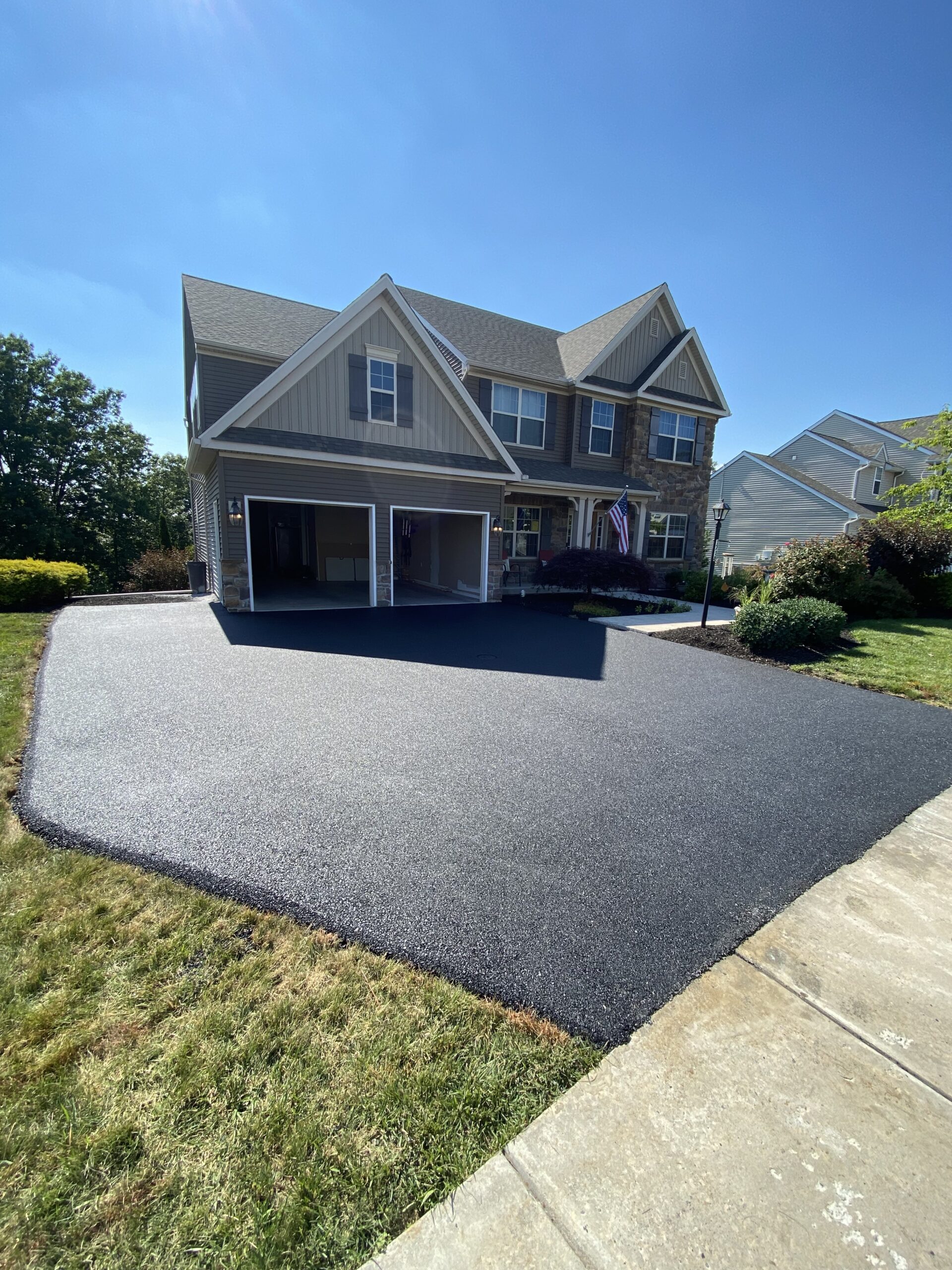 Freshly-paved driveway for a house in Camp Hill.